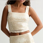 Eyeshadow NWT - Sequin Cropped Tank Top. Photo 0