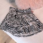 No Boundaries Zebra Stripe Black White Knit Skirt Womens Medium Photo 3