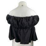 Eloquii Black Off The Shoulder Strapless Bandeau Balloon Peplum Blouse Top Sz 24 Photo 1