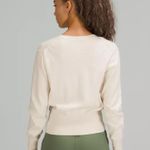 Lululemon Crossover Ribbed Waist White Opal Cotton Cashmere Sweater Photo 1