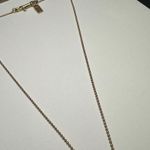 Coach Designer Signed Rhinestone Bead Gold Disc C Logo Gold Tone Necklace Photo 2