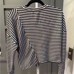 Parker  Nanette Striped Tie-Front Top Size   XXS Black/White Photo 4