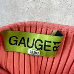 GAUGE81 Moura Plunge Top Women Small Ribbed Knit Halter Coral Viscose‎ Blend Orange Photo 7