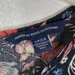 American Eagle  Black Floral Flared Bell Sleeve Mini Dress Photo 4