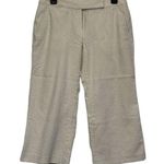 Elie Tahari Women's  White & Blue Stripe Cropped Capri Pants Size 4 EUC #7675 Photo 0