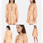 Zimmermann Peggy Scallop Short Dress Orange Paisley Photo 10