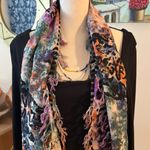 Multicolor Patterned Scarf Purple Photo 0