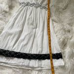 Chelsea and Violet Crochet Black Lace Boho Peasant Dress White Cotton Puff Size XS Photo 12