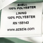 Azazie Eucalyptus A-Line V-Neck Pleated Front Split Chiffon Dress Size A0 Photo 3