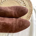 Coach Maya Suede Polished Calf Ankle Wedge Boots Brown Size 10 Q5328 Photo 4