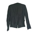 Basler Italian Linen Full Zip Jacket Small Black Tailored Quiet Luxury Career Photo 2