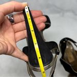 Valentino Garavani  Vintage Suede T Strap Side Cut Out Sandal Heel Black Y2K 37.5 Photo 12