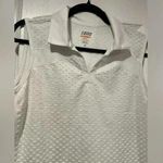 IZOD  Performance Movement Cool Fx White Collared V Neck Sleeveless Polo Size L Photo 2