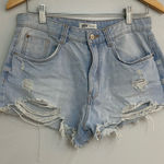 ZARA MOVING SALE Trafaluc Denim Distressed Hem Cutoff Shorts Photo 0