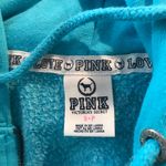 PINK - Victoria's Secret Victorias Secret PINK Vintage Half Zip Blue Hoodie Sweatshirt Photo 7