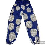 Boutique Womens Harem Pants Bohemian Lightweight Blue White Geo Print XXL Size undefined Photo 0
