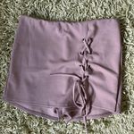 Blue Blush Tan Lace Up Skort Photo 0