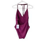 ANDIE NWT  The Lagos One Piece Swimsuit Adjustable Straps Removable Cups M Plum Photo 3