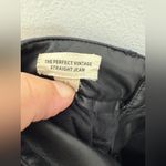 Madewell  the perfect vintage straight jean Black Faux Leather Pants Size 25‎ Photo 3