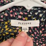 Pleione ANTHROPOLOGIE ANTHRO Black Multi Floral Long Sleeve Button Down Blouse S Photo 5