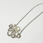 Silver Tone Octopus Necklace Photo 3