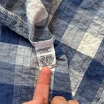 Habitat Cotton Blend Textured Gingham Button Up Blouse ~ Size Small ππ Photo 9