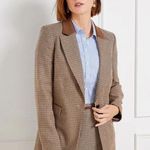 Talbots  Houndstooth Blazer Brown size 4P Photo 0