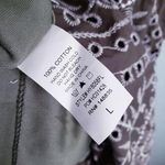 Baltic Born  Mirabel Olive Green And White Embroidered Eyelet Midi Dress Photo 3