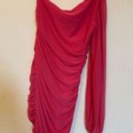 Hello Molly  One Shoulder Long Sleeve Hot Pink Dress Size M NWT Photo 0