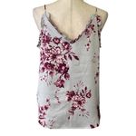 EXPRESS  Silver Spaghetti Strap Tank Top with Ruffle neckline Photo 5
