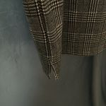 Banana Republic :Black/White plaid shorts sleeve- strips on shoulder-cotton-Top-S Photo 12