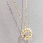 Smiley Face Necklace Gold Photo 4
