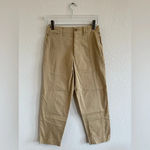 Alex Mill Officer High Rise Straight‎ Leg Pant 2 Khaki Tan Cotton Twill Military Photo 4