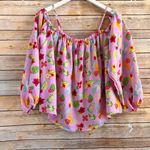 Romeo + Juliet Couture Blouse Women’s Size Medium Floral Cold Off Shoulder NWT Photo 0