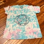 Women’s medium ac/dc band pastel tie dye t Photo 0