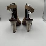Tory Burch  Beige Suede Open Toe Gemini Link Slingback Heels Women's 8M Photo 3