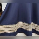 Lilly Pulitzer | Klara - Navy W/Gold Embroidery Fit & Flare Scuba Ponte Dress Photo 11