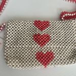 Isaac Mizrahi  White and Pink Heart Beaded Crossbody Bag Photo 3