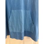 Soft Surroundings  NWT Retreat Hoodie Tunic Sz LG Fjord Blue Eyelet Cuff Comfy Photo 3