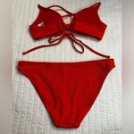 Kona Sol  orange textured bikini Photo 1