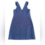 Lilly Pulitzer True Navy Shimmer Gold Embroidered Neck Shift Dress Size 2 Photo 3