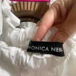 NWT Monica Nera Maya White Ruffle Strap Gathered Mini Dress Luxury Graduation S Photo 10