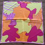 Vera Neumann Ladybug Abstract Pink Orange MOD Groovy Retro Square Scarf Vintage Photo 0