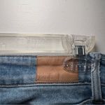 Paige  High Rise Canyon jeans in Laurel 31 Flare Blue Stretchy Photo 5