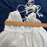 White Backless Ruffle Tiered Mini Dress Size L Photo 8