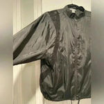 Forever 21  Women Black Mesh Lightweight Zip Front High Neck Track Jacket Size S Photo 4