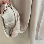 Vince Beige High Waist Wide Leg Elastic Waist Pull-on Crepe Trousers Size Small Photo 4