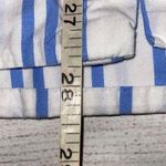 Denim 24/7 button down stripe top w/flare back blue & white sz 12W Photo 7