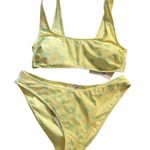Stoney Clover Lane x Target Yellow Green Palm Tree Bikini Swim Suit 2 pc L new Photo 1
