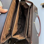 ROMA Vintage Leather Suede Handbag Brown Photo 6